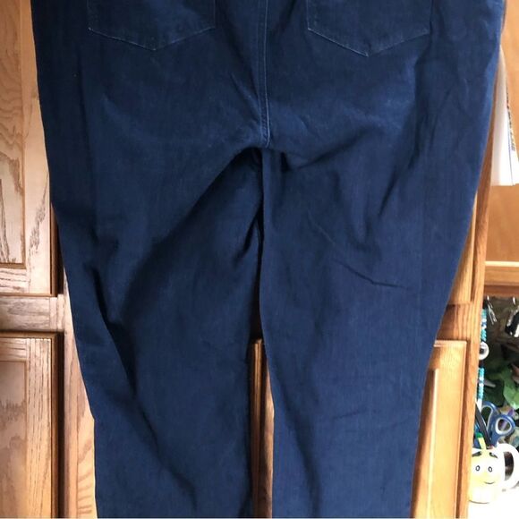 NYDJ Curves 360 Slim Straight Ankle Jeans Dark Denim Blue - 28 - Picture 9 of 14